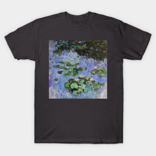 Water Lilies in a blue pond T-Shirt